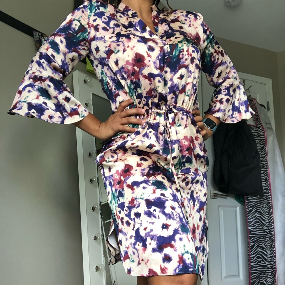 NWT Ralph Lauren Abstract Pattern Silk Dress